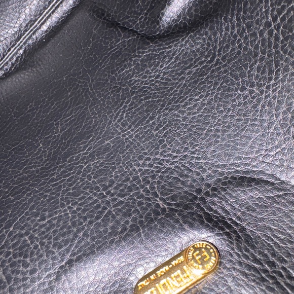 Fendi Brown and Black Striped pouch - with insert, chain and bag prot - Picture 8 of 11